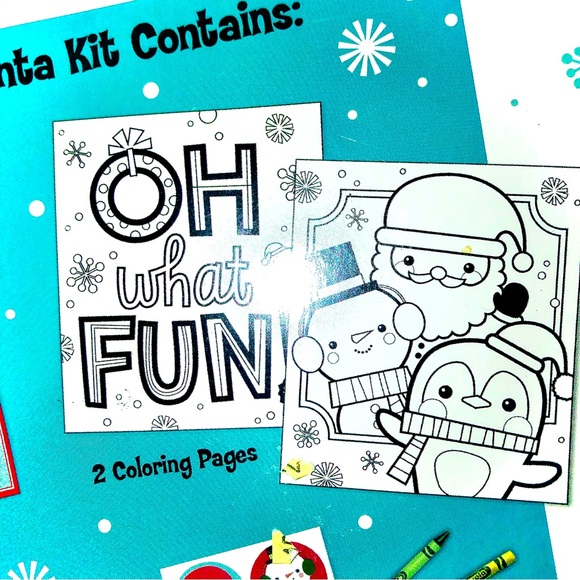 Hallmark Santa Letters with coloring sheets, envelopes, Crayons - Picture 6 of 16